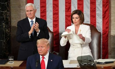 Nancy Pelosi rips up copy of State of the Union speech from Trump