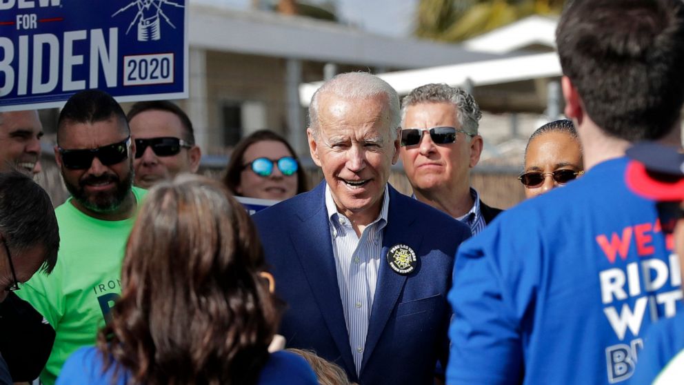 Biden casts Sanders, Bloomberg as party posers